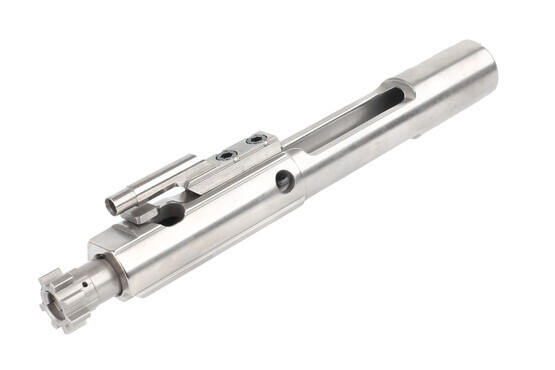 AR 15 wmd bcg has a polished nickel boron finish with m16 rifle cuts and fits in mil-spec upper receivers
